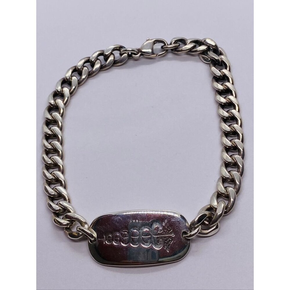 Tiffany &  & Co Sterling Silver Medical Allergy ID Bracelet 9" Long